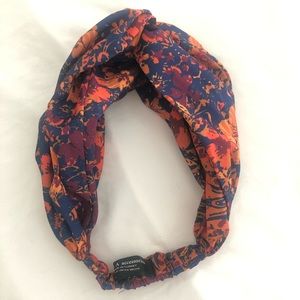 Zara Maroon/Navy Head Scarf